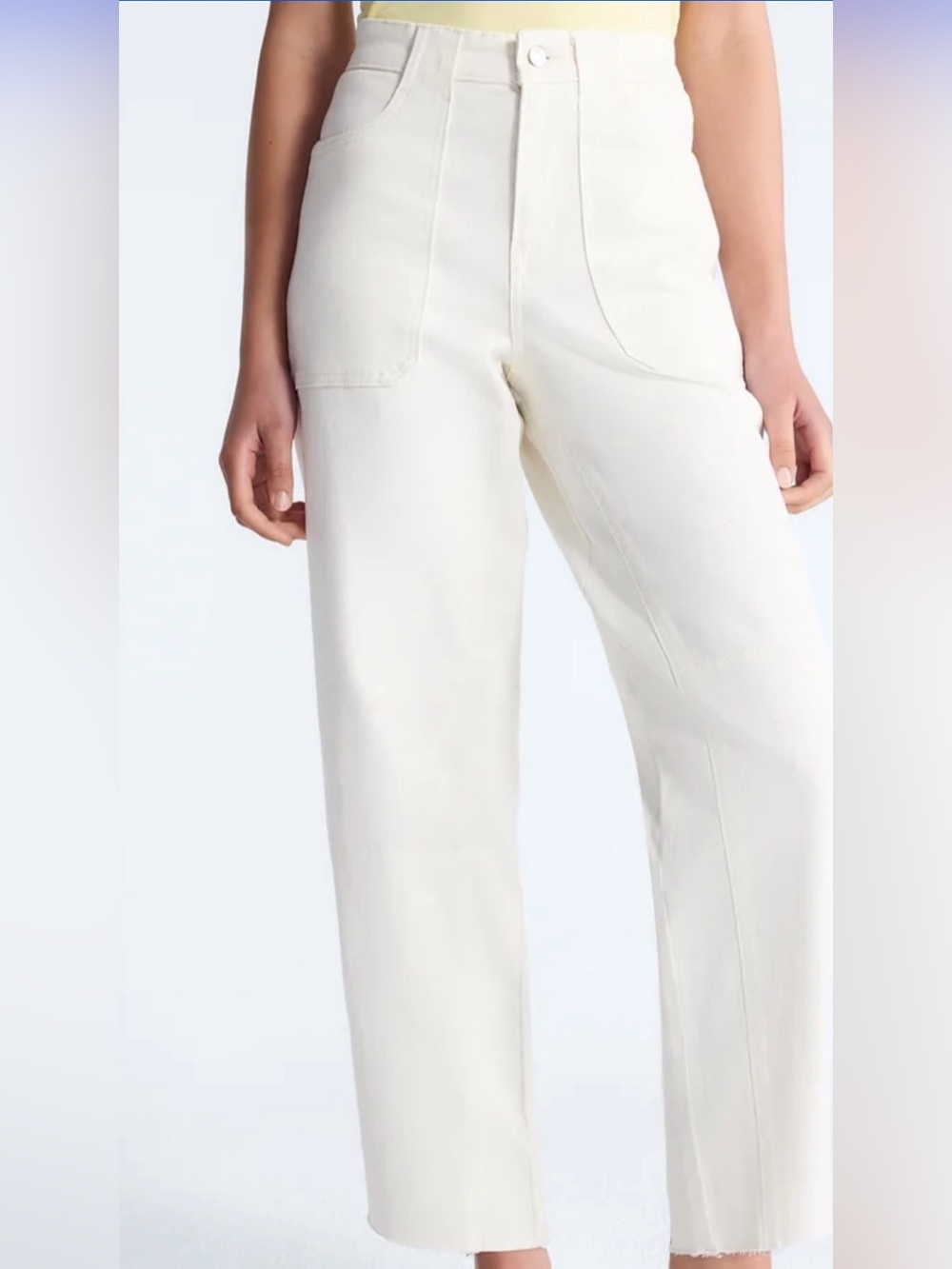 NWT....Womens Free Assembly High rise cropped carpenter barrel legged jeans